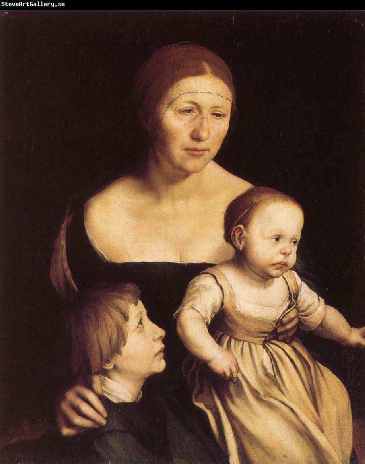 Hans Holbein Konstnarens with wife Katherine and Philipp